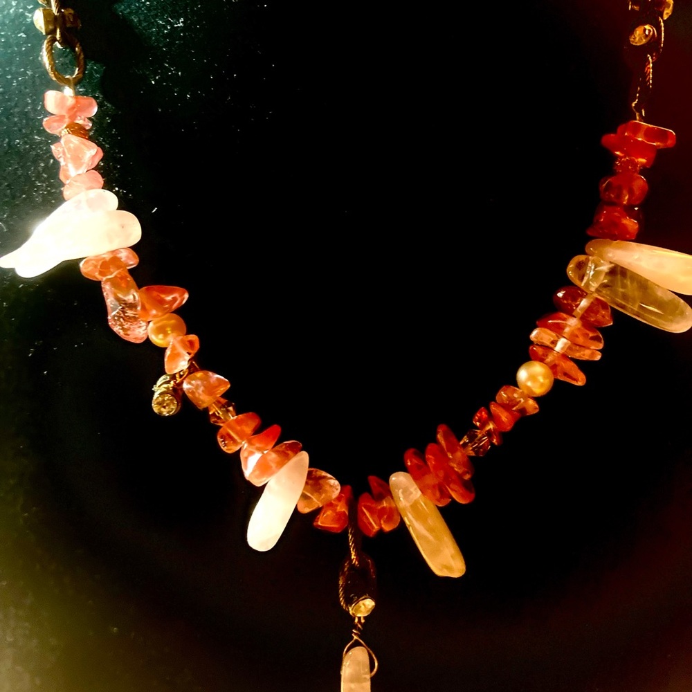 Elegant Pink Beaded Necklace